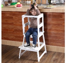 White Kids Kitchen Step Stool Nursery Helper – Cosyland