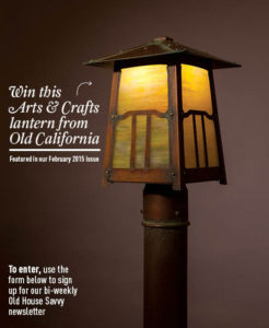 Old California Arts & Crafts Lantern Giveaway