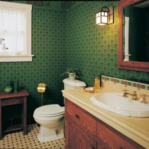 Modest Arts & Crafts Bungalow Bathroom