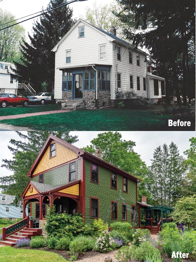before and after old house